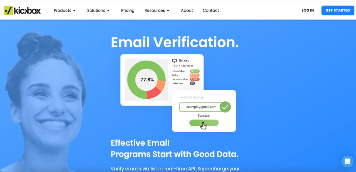 Kickbox for email verification