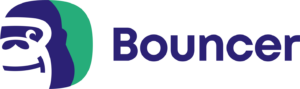 Logotip Bouncer sive barve