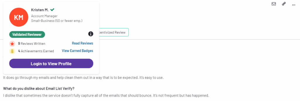 EmailListVerify's review