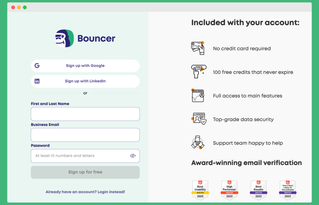 Bouncer - sahte müşteri adaylarının elde edilmesini önleyen bir araç.