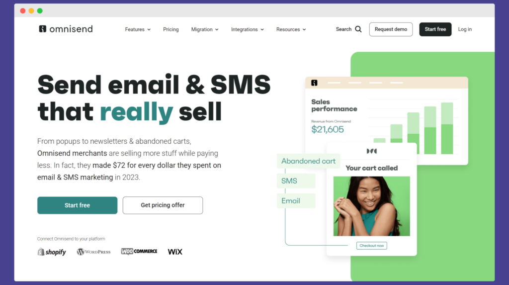 Omnisend: una herramienta para crear campañas de marketing por correo electrónico y gestionar listas de distribución.