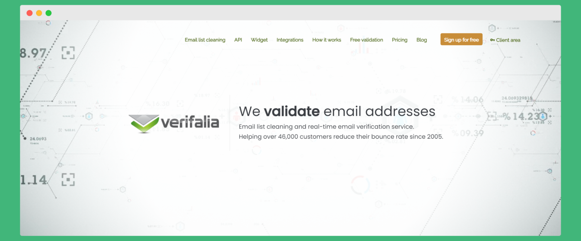 Verifalia - 最高の無料Eメール検証ツール