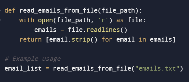 валидиране на имейл в Python - фрагмент от код