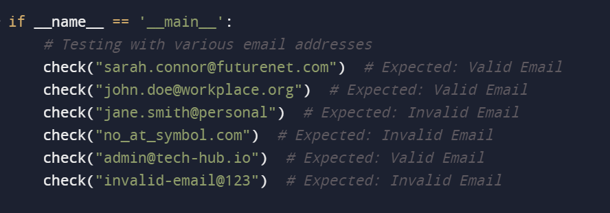 validering av e-post i Python - kodesnutt