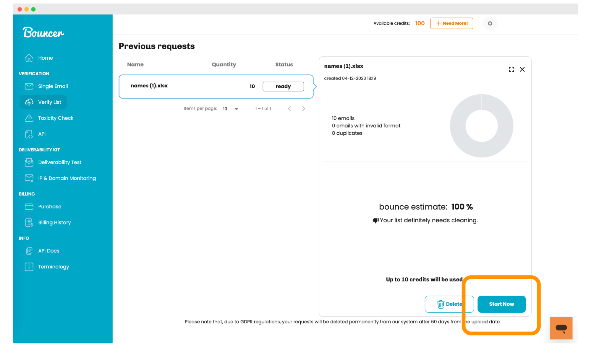 Validierung von E-Mails mit Bouncer