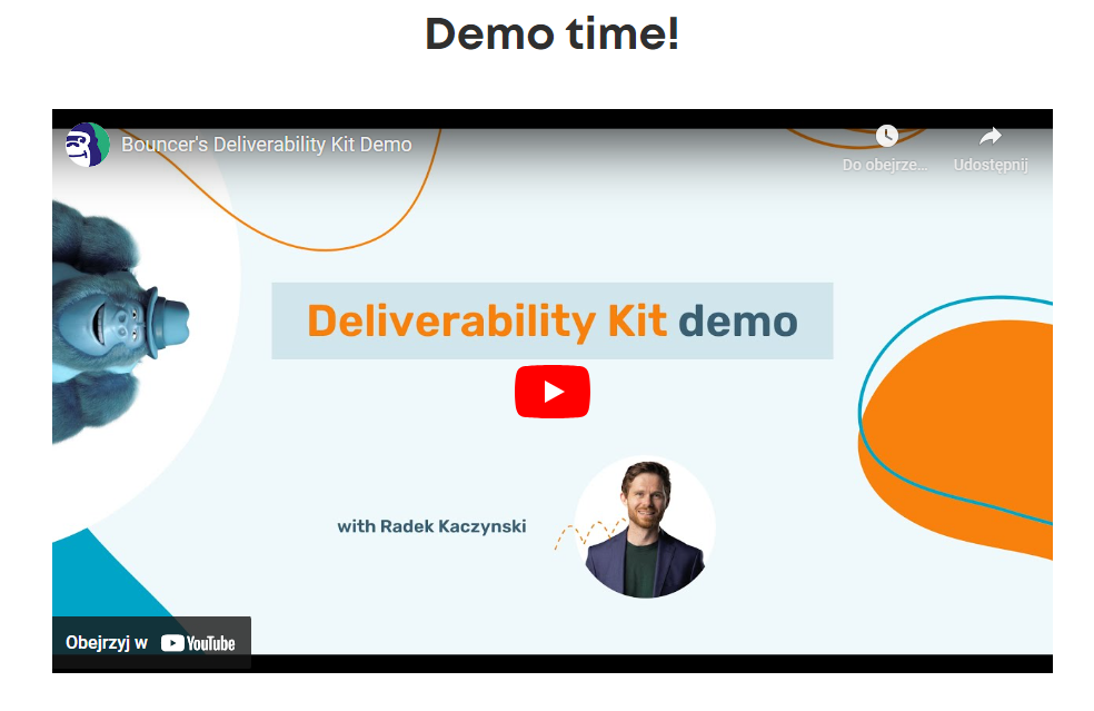 Демонстрация комплекта Deliverability Kit