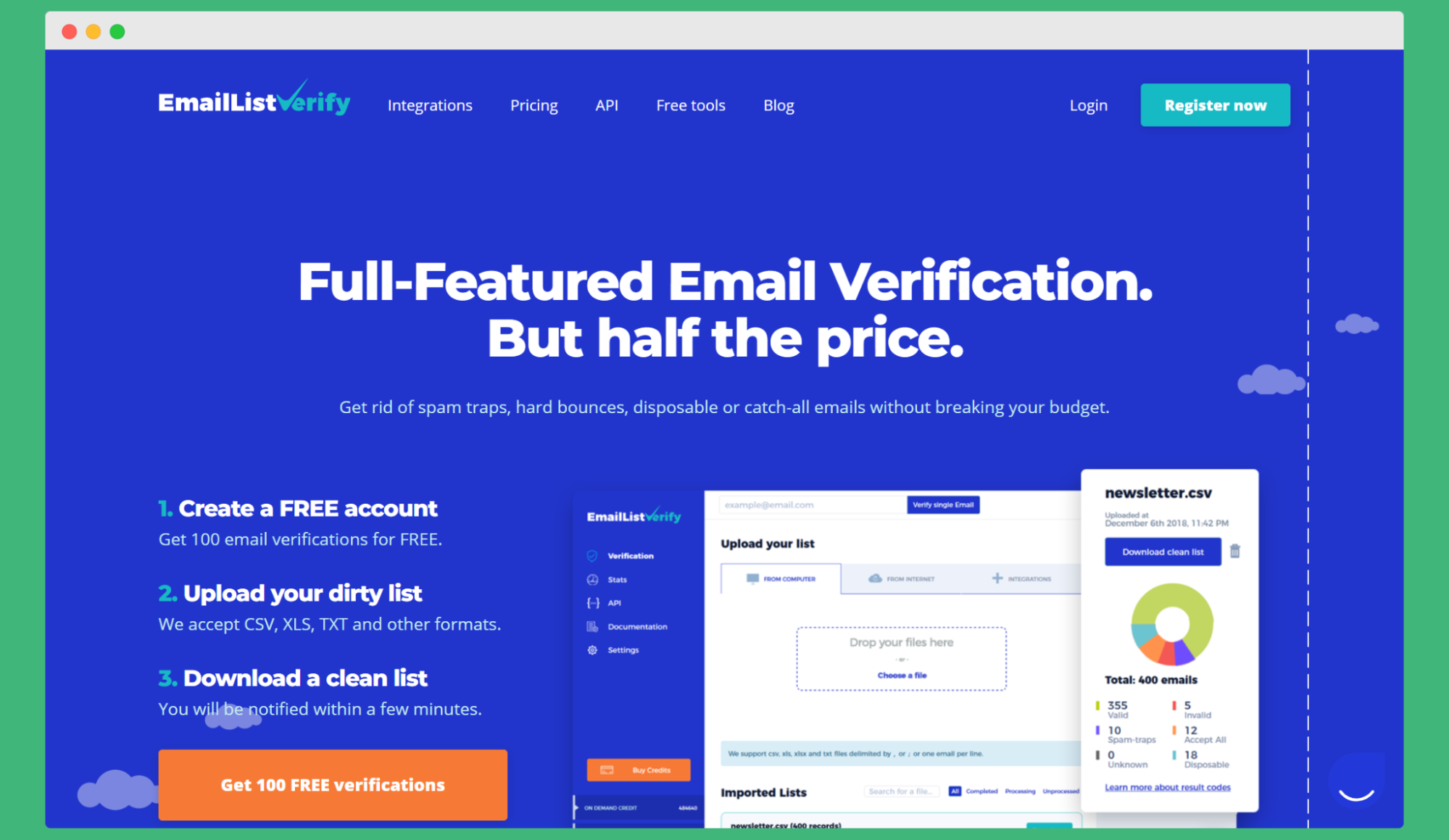 Emaillistverify - 最高の無料電子メール検証の一つ