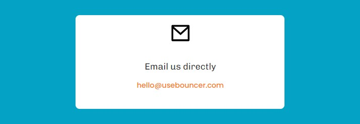 Bouncer e-mail info