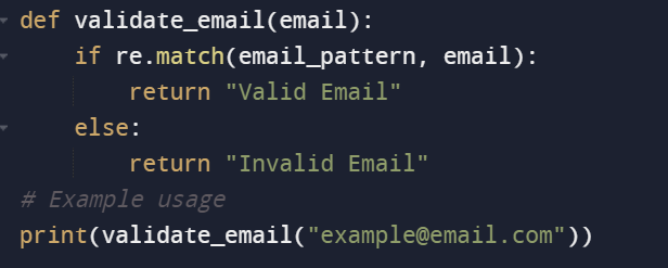 E-mail-validering i Python - kodestykke