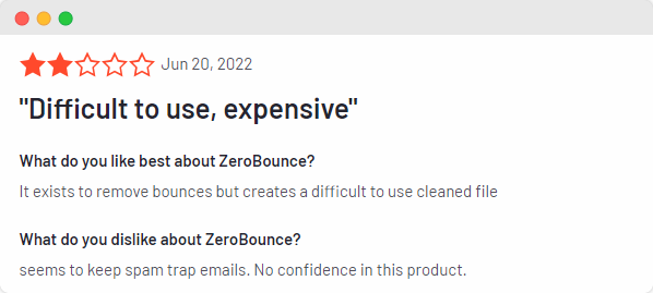 Zerobounce API - Überprüfung