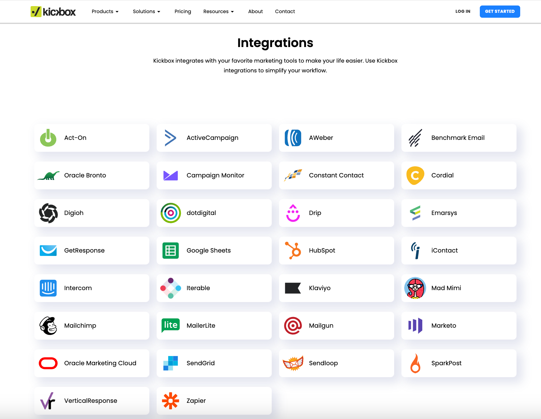 Kickbox-integraties