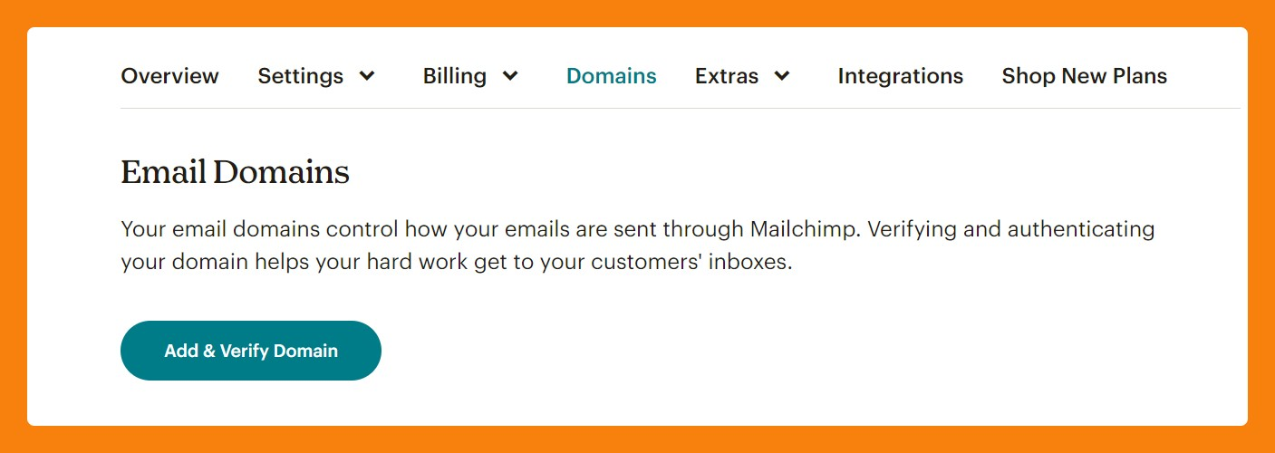 Proces overovania e-mailu Mailchimp