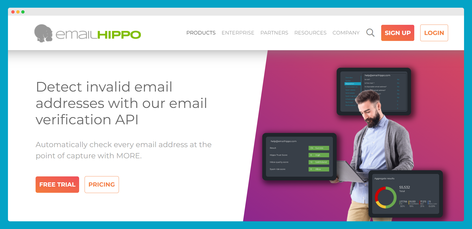 Email Hippo - doğrulama API'si