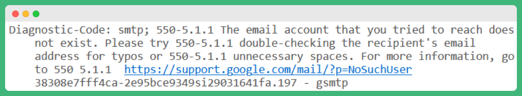 5.1.1 email bounce code