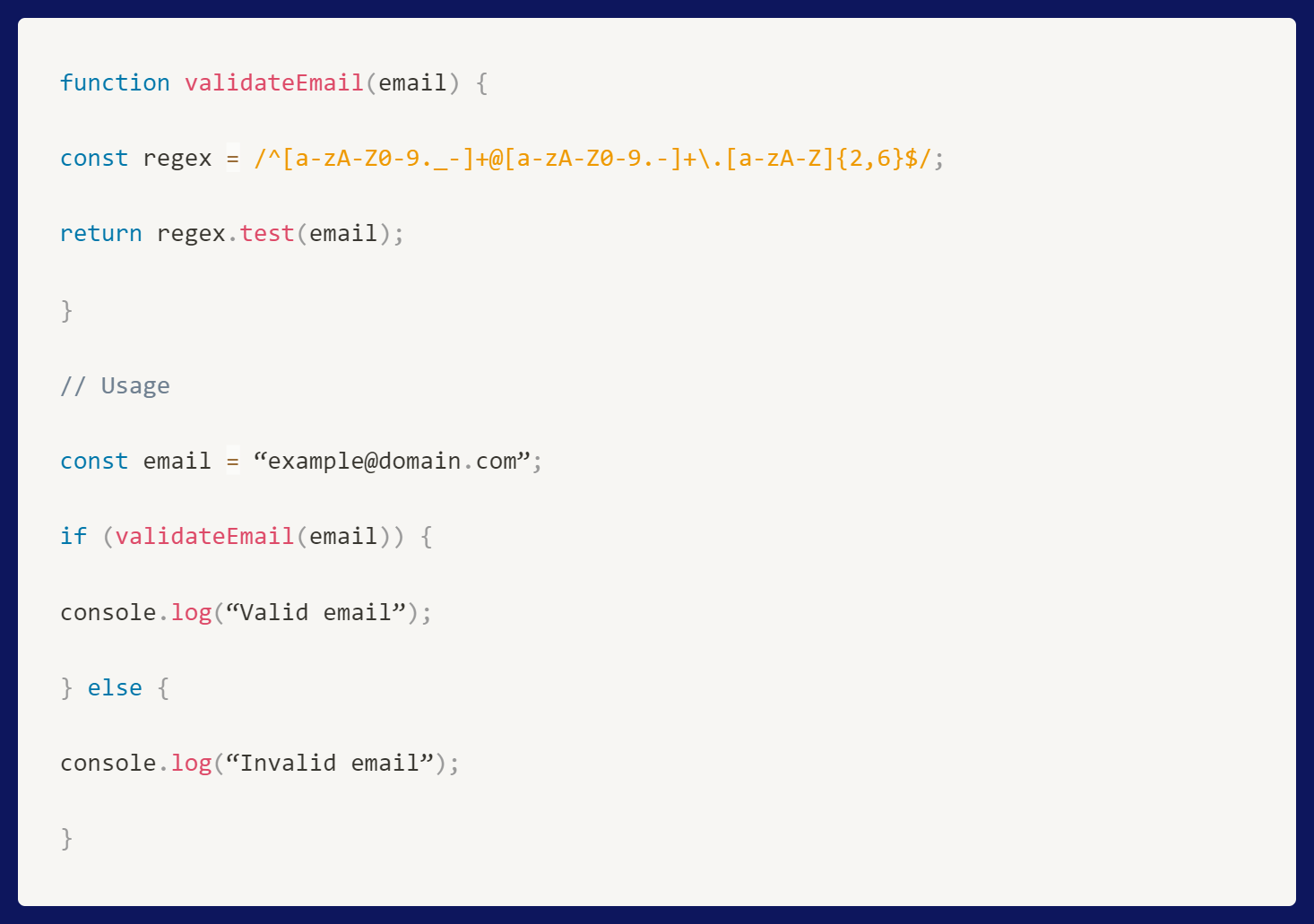 email.js pour la validation des emails