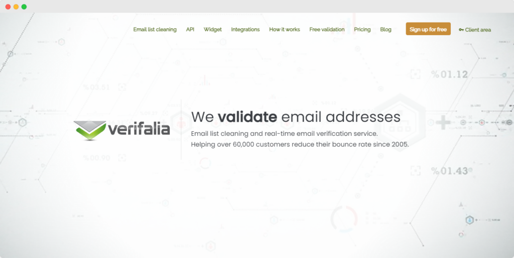 Verifalia homepage