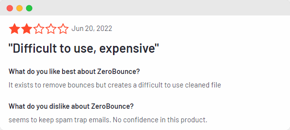 Zerobounce API review.