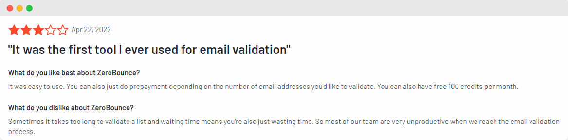 Zerobounce API review.