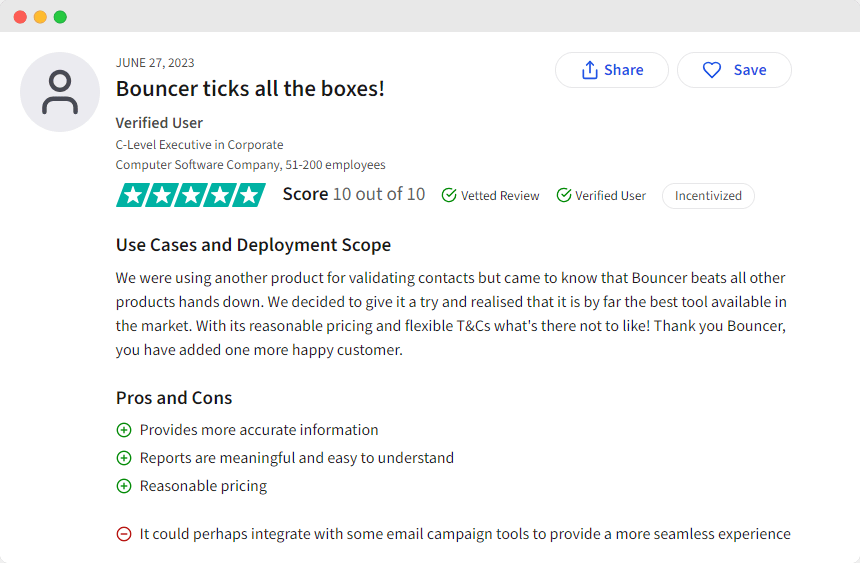 Bouncer review.