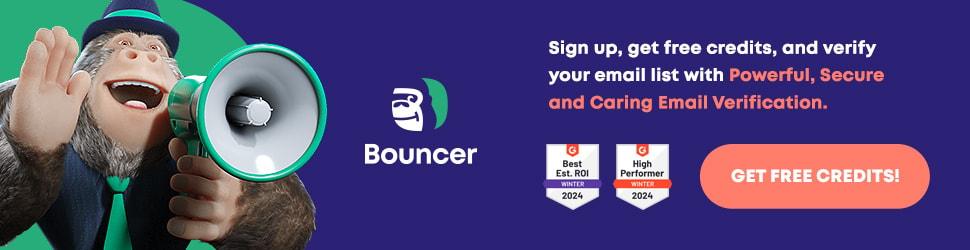 Bouncer CTA to get free credits